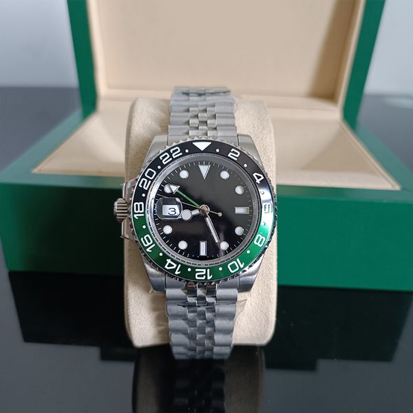 mens watches 40mm gmt automatic mechanical ceramic ceramic green black dial coke bezel stainless 904l steel strap folded buckle calendar mon, Slivery;brown
mens watches 40mm gmt automatic mechanical ceramic ceramic green black dial coke bezel stainless 904l steel strap folded buckle calendar mon, Slivery;brown