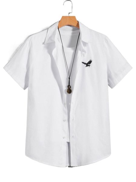 men eagle print shirt without tee a7hq#, White;black