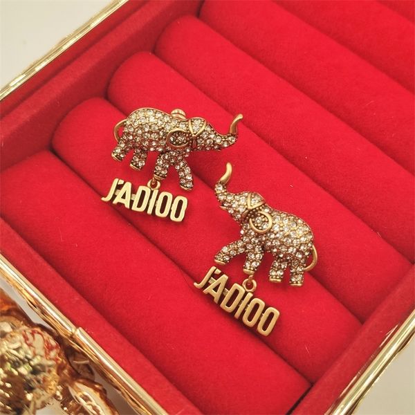 20% off 2022 jewelry family's new letter elephant earrings, Golden