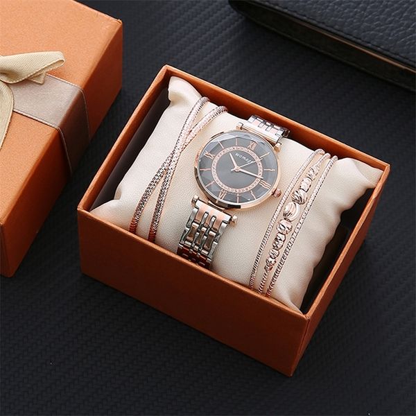 3pcs gift set box watches for women fashion design women's bracelet watches clock ladies dress 220409, Slivery;golden
3pcs gift set box watches for women fashion design women's bracelet watches clock ladies dress 220409, Slivery;golden
