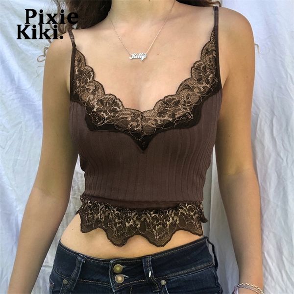pixiekiki lace patchwork brown crop y2k clothes fairy grunge style cropped tees cami ribbed knitted tank p67bb10 220607, White
pixiekiki lace patchwork brown crop y2k clothes fairy grunge style cropped tees cami ribbed knitted tank p67bb10 220607, White