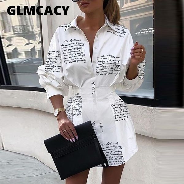 women turn down collar letter printed shirt dress long sleeve high waist plunge dress elegant button design dresses vestidos y200101, White;black
women turn down collar letter printed shirt dress long sleeve high waist plunge dress elegant button design dresses vestidos y200101, White;black