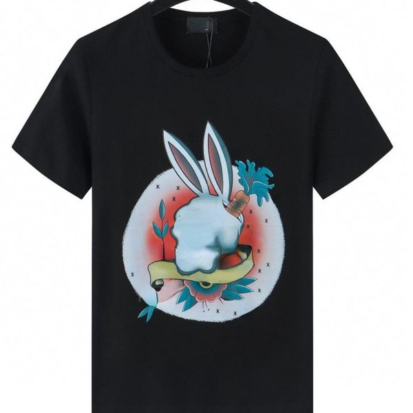 high street men's t shirt psyb short sleeve t shirt classic skull rabbit print cotton crewneck summer fashion casual loose tshirt, White;black
high street men's t shirt psyb short sleeve t shirt classic skull rabbit print cotton crewneck summer fashion casual loose tshirt, White;black
