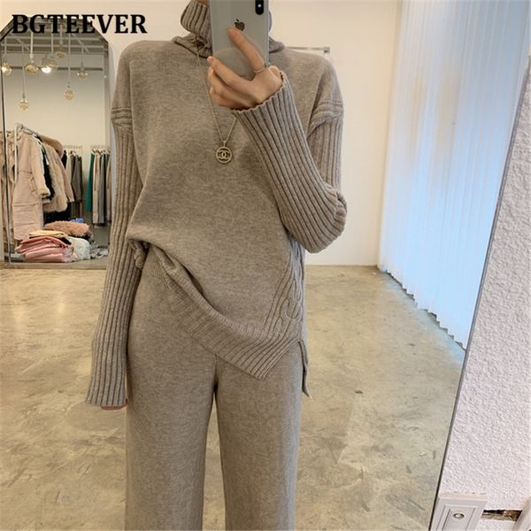autumn winter thicken knitted 2 pieces set women turtleneck pullover sweater & wide leg pants 2021 sweater set female, White;black
autumn winter thicken knitted 2 pieces set women turtleneck pullover sweater & wide leg pants 2021 sweater set female, White;black