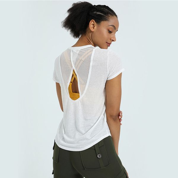 al yoga sports short-sleeved t-shirt ladies round neck back hollow mesh stitching fitness training stretch leisure blouse
al yoga sports short-sleeved t-shirt ladies round neck back hollow mesh stitching fitness training stretch leisure blouse