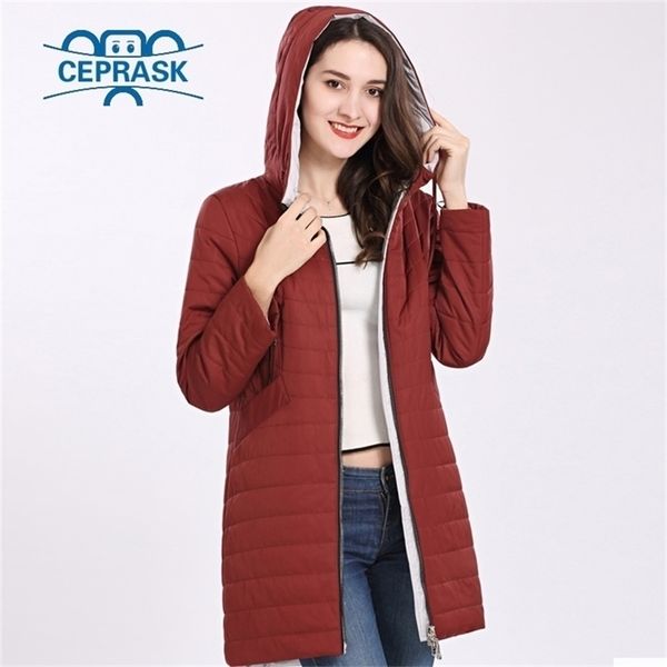 women's coat spring autum windproof thin women parka long plus size hooded warm cotton jackets ceprask 201125, Black
women's coat spring autum windproof thin women parka long plus size hooded warm cotton jackets ceprask 201125, Black
