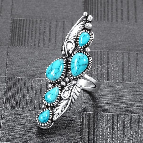boho turquoises finger ring for women blue stone beads decoration long shape vintage ring ethnic tibetan silver carved ring gift
boho turquoises finger ring for women blue stone beads decoration long shape vintage ring ethnic tibetan silver carved ring gift