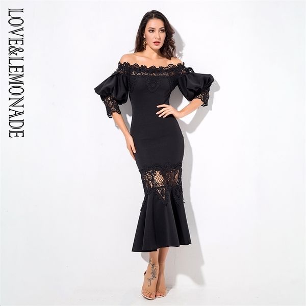 love&lemonade black drop shoulder lace panel lantern sleeve party dress lm1199 y200109, White;black
love&lemonade black drop shoulder lace panel lantern sleeve party dress lm1199 y200109, White;black