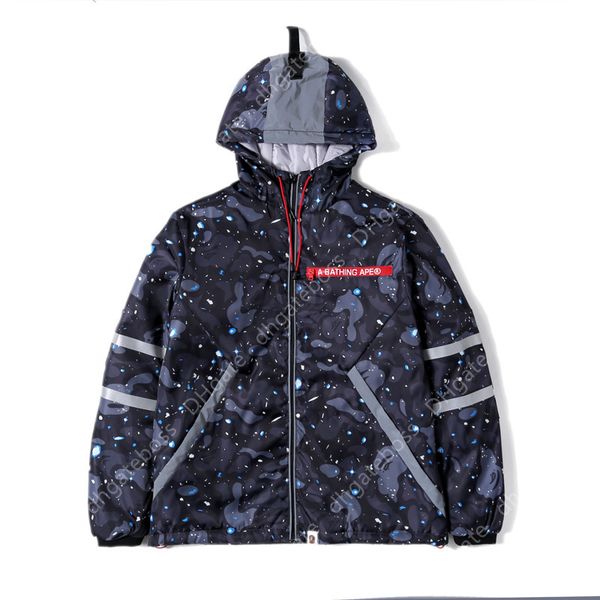 downs autumn and winter tide brand star night light camouflage hooded cotton jacket, Black
downs autumn and winter tide brand star night light camouflage hooded cotton jacket, Black