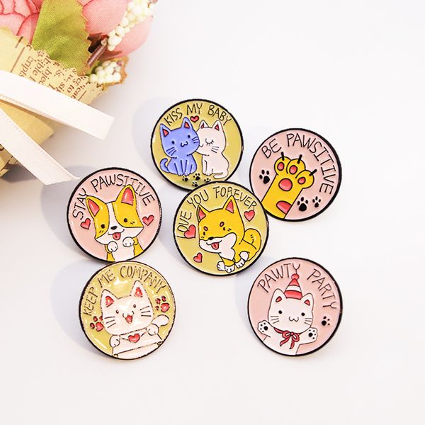 cartoon animal round badge cute happy cat cute dog paw alloy brooch jewelry, Blue
cartoon animal round badge cute happy cat cute dog paw alloy brooch jewelry, Blue