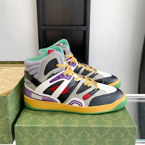 high basket sneaker for men women designers basketball shoe 90s sporty sneakers multicolor black white purple mesh leather trainer lace up
high basket sneaker for men women designers basketball shoe 90s sporty sneakers multicolor black white purple mesh leather trainer lace up