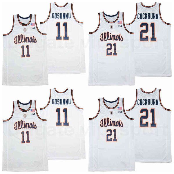 ncaa illinois fighting illini college basketball 21 kofi cockburn jersey man 11 ayo dosunmu university breathable white, Black
ncaa illinois fighting illini college basketball 21 kofi cockburn jersey man 11 ayo dosunmu university breathable white, Black