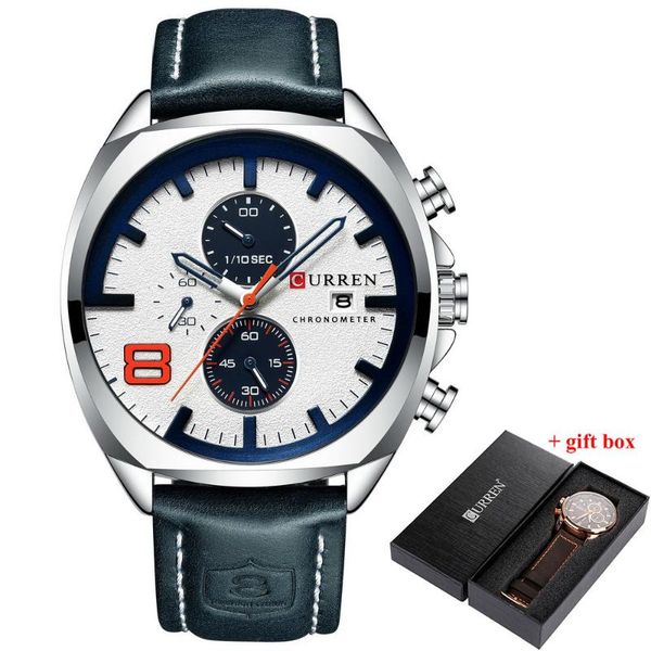 wristwatches curren men's fashion sport quartz wristwatch waterproof military genuine leather band chronograph calendar clock wrist wat, Slivery;brown
wristwatches curren men's fashion sport quartz wristwatch waterproof military genuine leather band chronograph calendar clock wrist wat, Slivery;brown