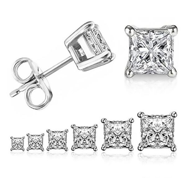 14k plated gold stud square four claw cz diamonds earrings women's two color platinum multi rule, Golden;silver
14k plated gold stud square four claw cz diamonds earrings women's two color platinum multi rule, Golden;silver