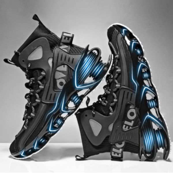 men sports and leisure shoes high ankle flat bottom lace up air cushion shockproof comfortable basketball shoes sx013, Black
men sports and leisure shoes high ankle flat bottom lace up air cushion shockproof comfortable basketball shoes sx013, Black