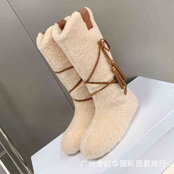 boots high end quality star same winter wool medium tube snow boots hardware buckle leather strap tassel women, Black
boots high end quality star same winter wool medium tube snow boots hardware buckle leather strap tassel women, Black