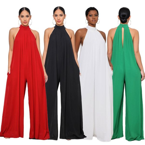 women jumpsuits summer pleated wide leg overalls casual solid sleeveless loose oversize rompers, Black;white
women jumpsuits summer pleated wide leg overalls casual solid sleeveless loose oversize rompers, Black;white
