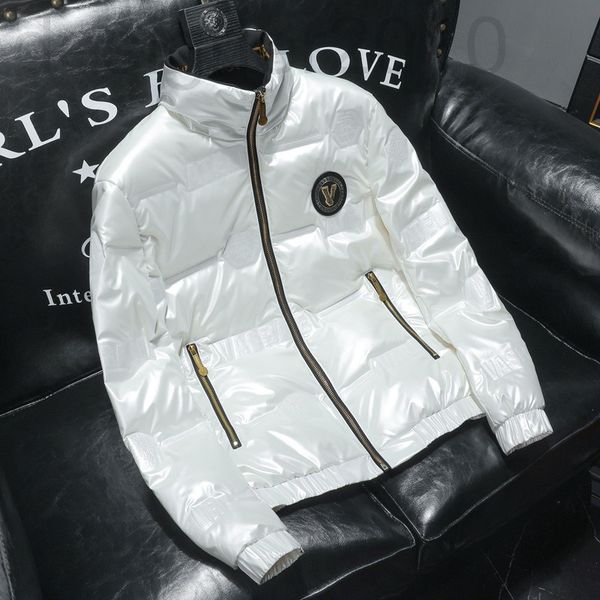 men's down & parkas designer 2021 winter new korean men's fashion leisure white duck down bright face embossed stand collar jacket, Black
men's down & parkas designer 2021 winter new korean men's fashion leisure white duck down bright face embossed stand collar jacket, Black