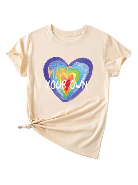 heart & letter graphic tee j2yp#, White
