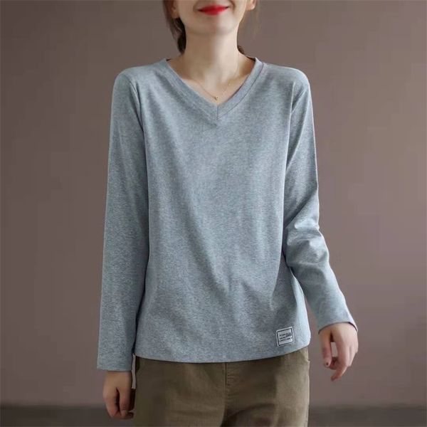 autumn 100% cotton t shirt woman long sleeve korean style oversized t-shirt loose plus size women s 220328, White
autumn 100% cotton t shirt woman long sleeve korean style oversized t-shirt loose plus size women s 220328, White