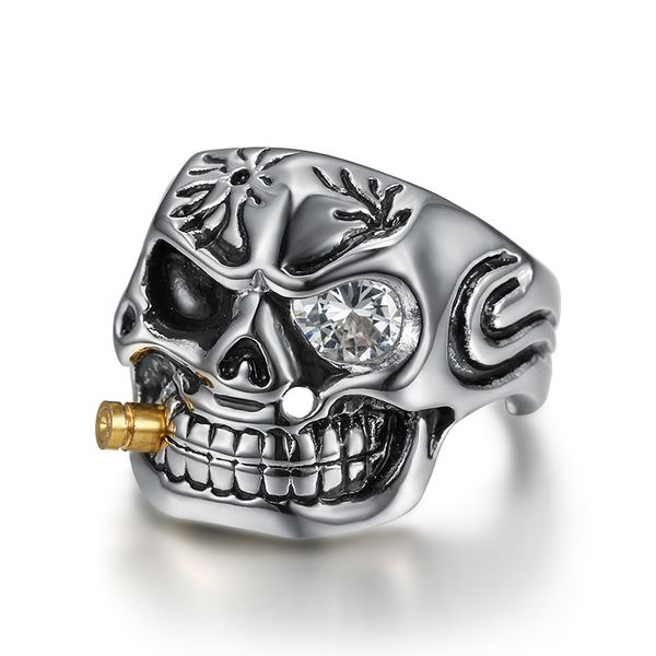 cluster rings fashion men gothic skull stainless steel ring cool punk red cubic zirconia eye for mencluster, Golden;silver
cluster rings fashion men gothic skull stainless steel ring cool punk red cubic zirconia eye for mencluster, Golden;silver