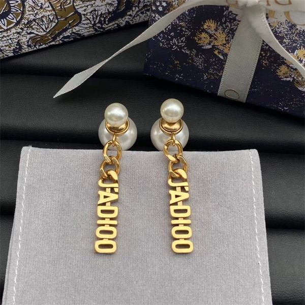 14% off jewelry the new di size pearl chain letter tassel earrings women's fashion simple brass material, Golden
14% off jewelry the new di size pearl chain letter tassel earrings women's fashion simple brass material, Golden