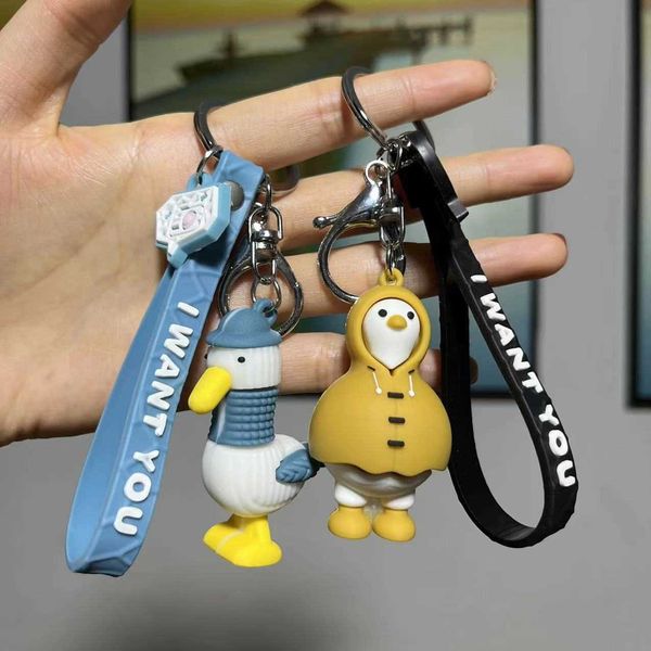 keychains net red refueling duck key chain raincoat pendant small gift soft rubber car accessories, Silver
keychains net red refueling duck key chain raincoat pendant small gift soft rubber car accessories, Silver