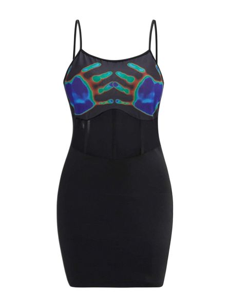 figure graphic cami dress d6ro#, Black;gray 
figure graphic cami dress d6ro#, Black;gray