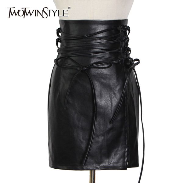 pu leather bandage skirt for women high waist lace up bowknot black midi bodycon skirts female fashion stylish 210423
pu leather bandage skirt for women high waist lace up bowknot black midi bodycon skirts female fashion stylish 210423
