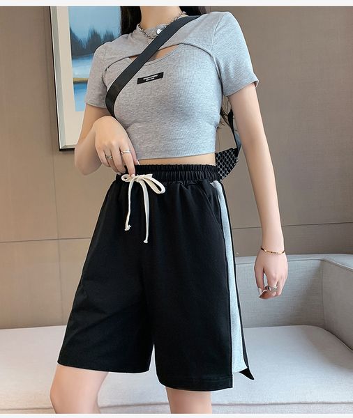women's pants & capris high street women's shorts summer casual sports black light gray striped patchwork loose half woman -xxl, Black;white
women's pants & capris high street women's shorts summer casual sports black light gray striped patchwork loose half woman -xxl, Black;white