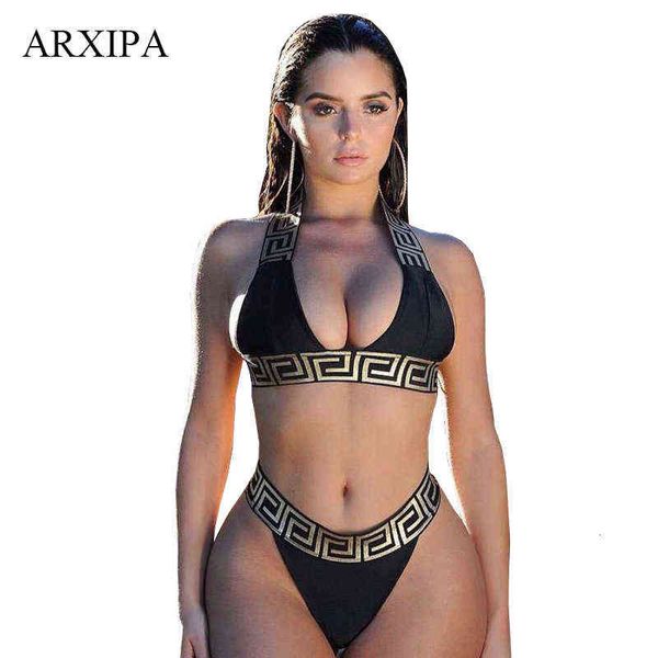 arxipa bikini sets for women bandage swimsuit crop swimwear thong bathing suit high cut beachwear solid print 2019 new bather, White;black
arxipa bikini sets for women bandage swimsuit crop swimwear thong bathing suit high cut beachwear solid print 2019 new bather, White;black