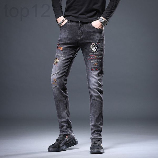 men's jeans designer 2022 spring and autumn new men's embroidered jeans pants fashion elastic slim fit ekub, Blue
men's jeans designer 2022 spring and autumn new men's embroidered jeans pants fashion elastic slim fit ekub, Blue