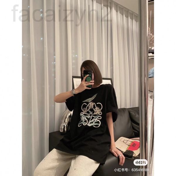 women's t-shirt designer chaopai 22ss spring and summer new plant specimen pattern embroidery light gram heavy cotton plain knit round, White
women's t-shirt designer chaopai 22ss spring and summer new plant specimen pattern embroidery light gram heavy cotton plain knit round, White