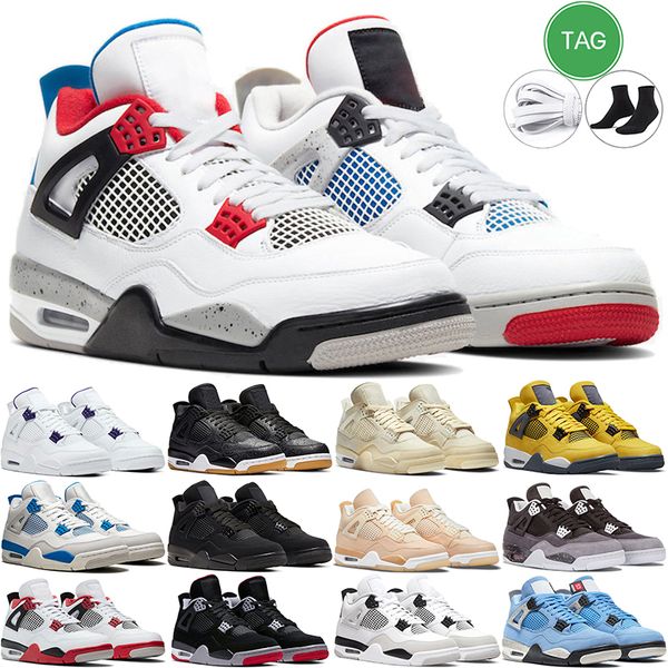4 4s retro basketball shoes military black cat university blue sail white oreo metallic red thunder bred cement motorsports men women sports, White;red
4 4s retro basketball shoes military black cat university blue sail white oreo metallic red thunder bred cement motorsports men women sports, White;red