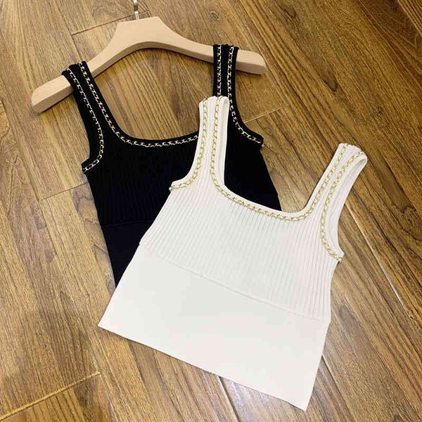 quality ice silk vest waist sling sleeveless chain splicing small blouse woman trendy women's clothing wholesale, White
quality ice silk vest waist sling sleeveless chain splicing small blouse woman trendy women's clothing wholesale, White