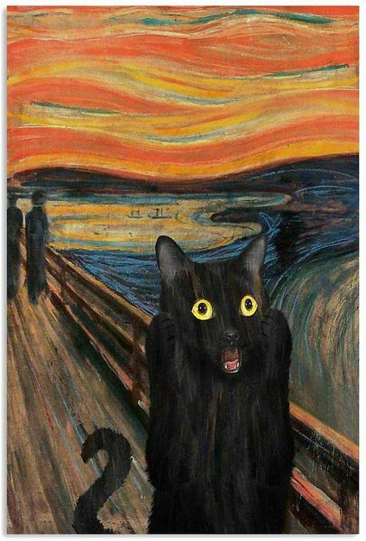the scream cat tin sign retro kitchen restaurant farm bathroom people cave farm wall decoration iron metal plate 8x12inch
the scream cat tin sign retro kitchen restaurant farm bathroom people cave farm wall decoration iron metal plate 8x12inch