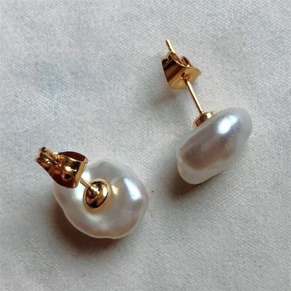 2021 trend freshwater raw pearl stud earrings anti-allergic 925 silver 18k gold plated baroque jewelry for women dropshipping, Golden
2021 trend freshwater raw pearl stud earrings anti-allergic 925 silver 18k gold plated baroque jewelry for women dropshipping, Golden