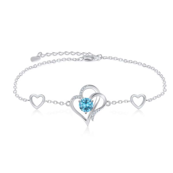 link chain love heart charm bracelet for women 925 sterling sier with zirconi amruo, Black
link chain love heart charm bracelet for women 925 sterling sier with zirconi amruo, Black