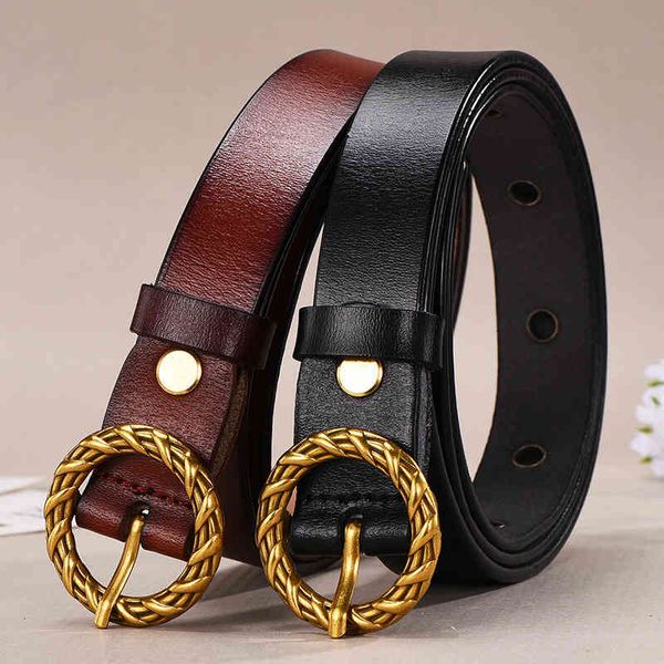 belts 2.5cm waistband women's round pattern smooth buckle leather belt versatile skirt xe, Black;brown
belts 2.5cm waistband women's round pattern smooth buckle leather belt versatile skirt xe, Black;brown