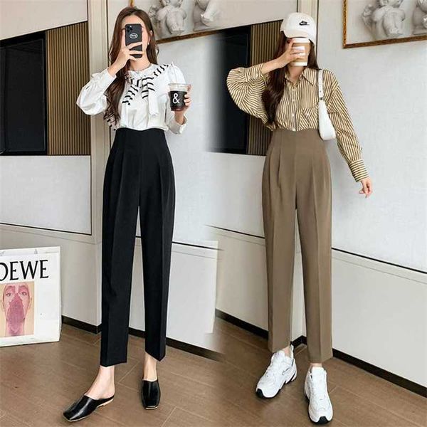 make turnip slacks female autumn tall waist suit foot straight pipe minutes of pants haroun 211007, Black;white
make turnip slacks female autumn tall waist suit foot straight pipe minutes of pants haroun 211007, Black;white