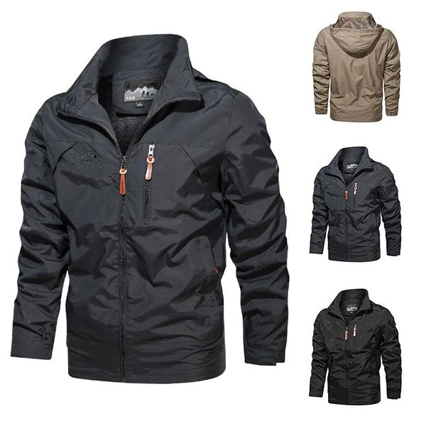 men multi-pocket waterproof fashion casual jacket hooded outdoor fishing windproof coat autumn military tactics, Black;brown
men multi-pocket waterproof fashion casual jacket hooded outdoor fishing windproof coat autumn military tactics, Black;brown