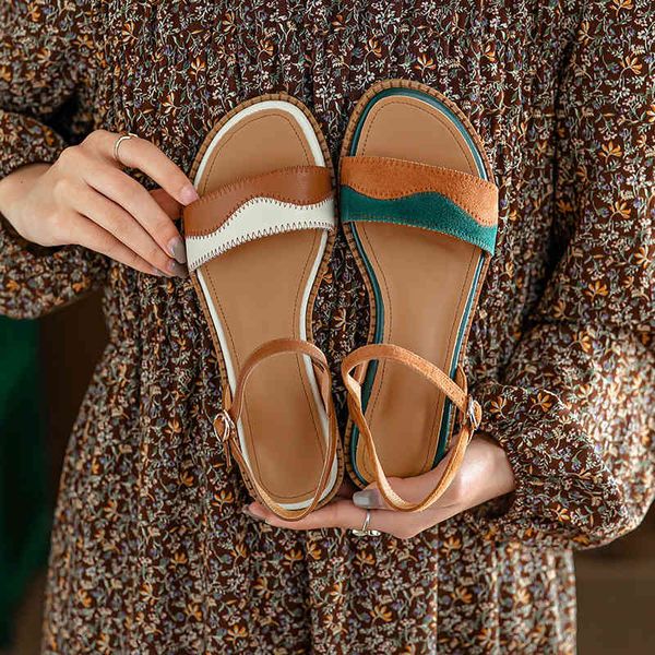 sandals color blocking open toe one-line buckle leather low heel sandals women's summer show foot small thick roman shoes ra6o, Black
sandals color blocking open toe one-line buckle leather low heel sandals women's summer show foot small thick roman shoes ra6o, Black