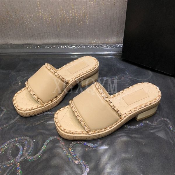 30% off 2022 flat thick sole slippers real leather sandals women shoes metal chain platform sandalias ladies summer comfort vacation slides, Black
30% off 2022 flat thick sole slippers real leather sandals women shoes metal chain platform sandalias ladies summer comfort vacation slides, Black