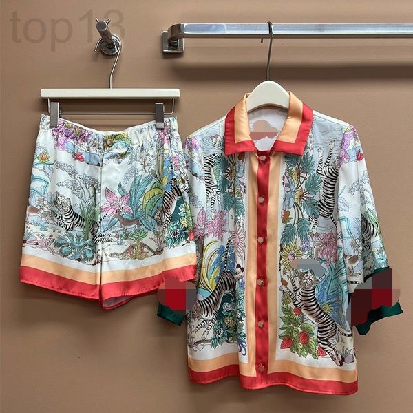 women's tracksuits designer year of the tiger limited to spring and summer 22 new products jungle tiger print lapel short sleeve shirt, Gray
women's tracksuits designer year of the tiger limited to spring and summer 22 new products jungle tiger print lapel short sleeve shirt, Gray