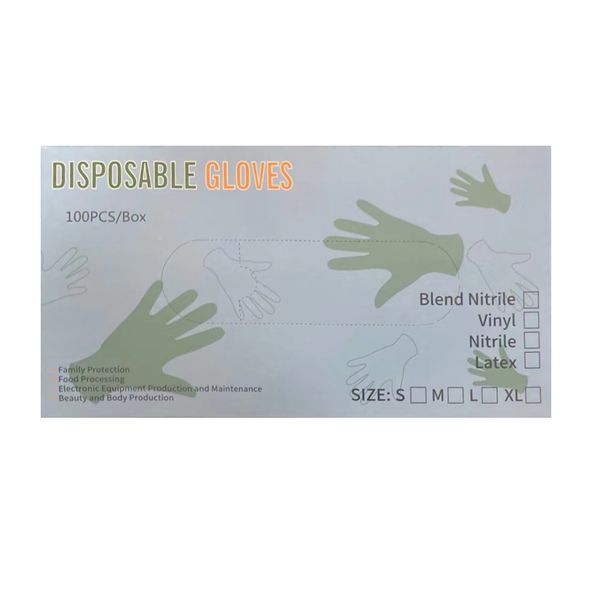 Image of Nitrile Gloves Black Latex-Free Powder-Free Disposable Gloves for Medical Cleaning Food Service