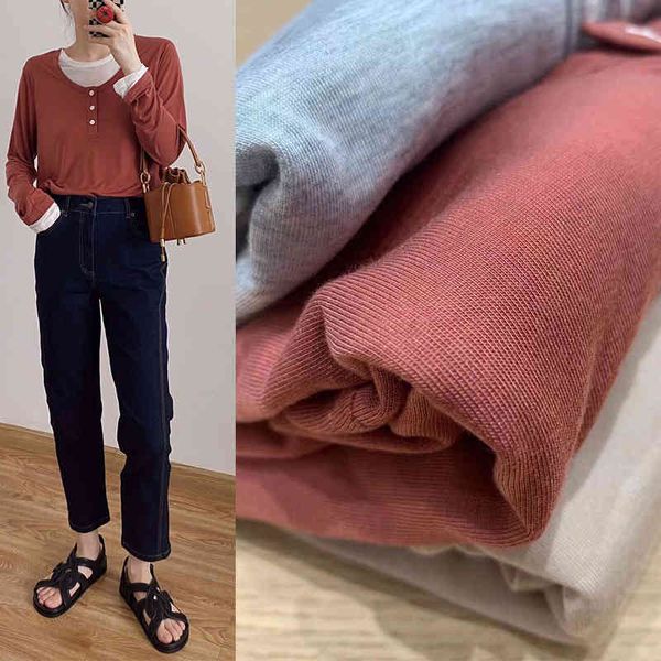 women's t-shirt four seasons 2-color fake two piece round neck bottomed blouse women's t, White
women's t-shirt four seasons 2-color fake two piece round neck bottomed blouse women's t, White