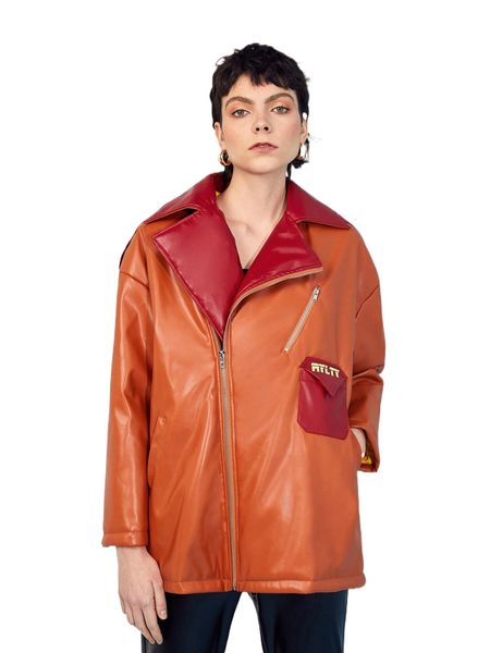 x rylty notch collar drop shoulder flap pocket jacket n6zd#, Black;brown
x rylty notch collar drop shoulder flap pocket jacket n6zd#, Black;brown