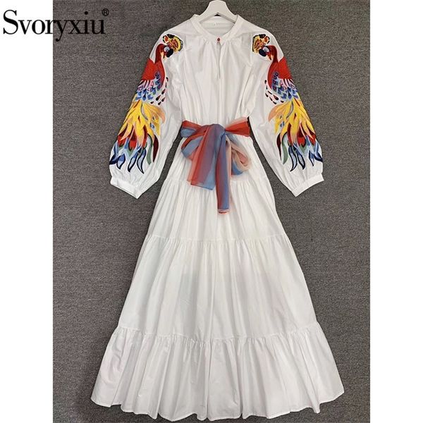 svoryxiu new colorful embroidery patchwork white maxi dress o neck lantern sleeve autumn winter designer dresses vestdios lj201114, Black;gray
svoryxiu new colorful embroidery patchwork white maxi dress o neck lantern sleeve autumn winter designer dresses vestdios lj201114, Black;gray