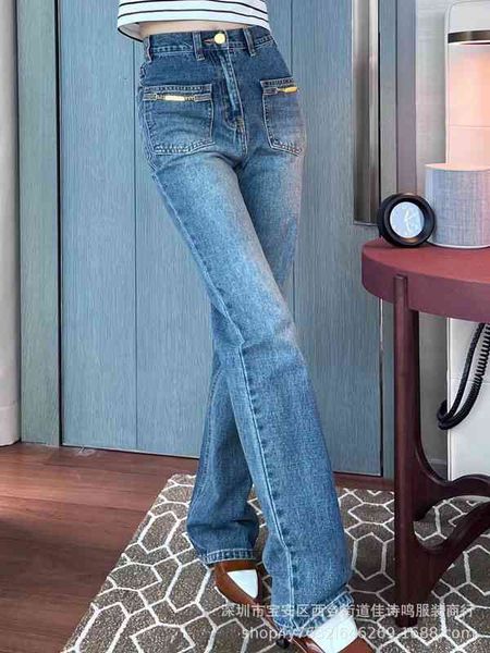 women's jeans nanyou ce home pocket metal letters one to three standard washed waist slim straight jeans d68s, Blue
women's jeans nanyou ce home pocket metal letters one to three standard washed waist slim straight jeans d68s, Blue