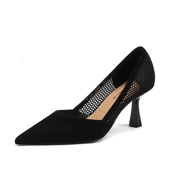 dress shoes spring and summer women's shoes pointed thin heels high sheepskin hollow mesh spicy mom simple cool single women tnme, Black
dress shoes spring and summer women's shoes pointed thin heels high sheepskin hollow mesh spicy mom simple cool single women tnme, Black